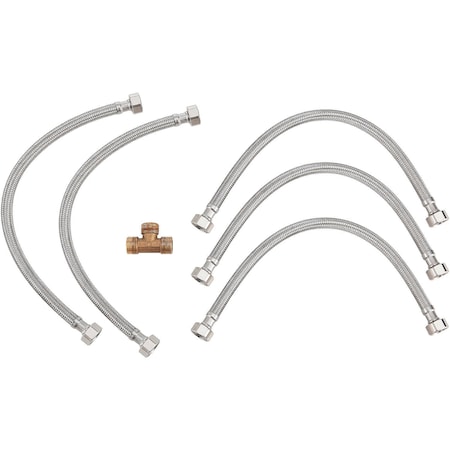 Global Industrial Replacement Water Inlet Pipe Assembly for Wall Mounted Wash Fountain 604083 604126